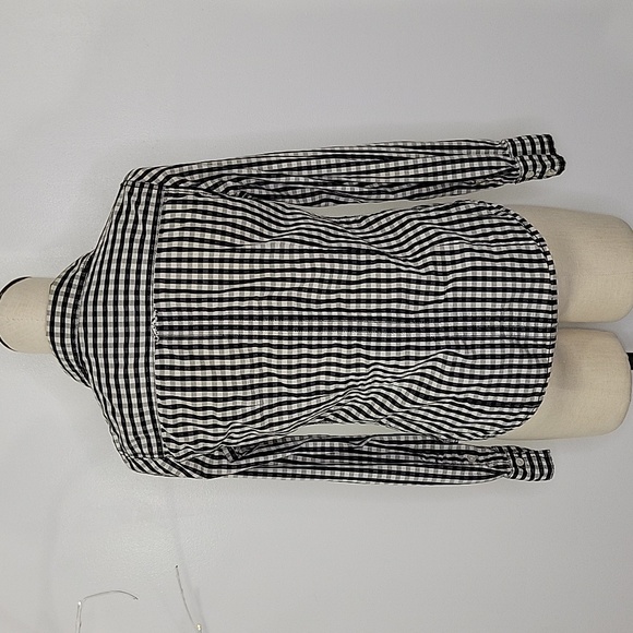 Old Navy Gingham Black and White Shirt SZ M - Picture 5 of 11